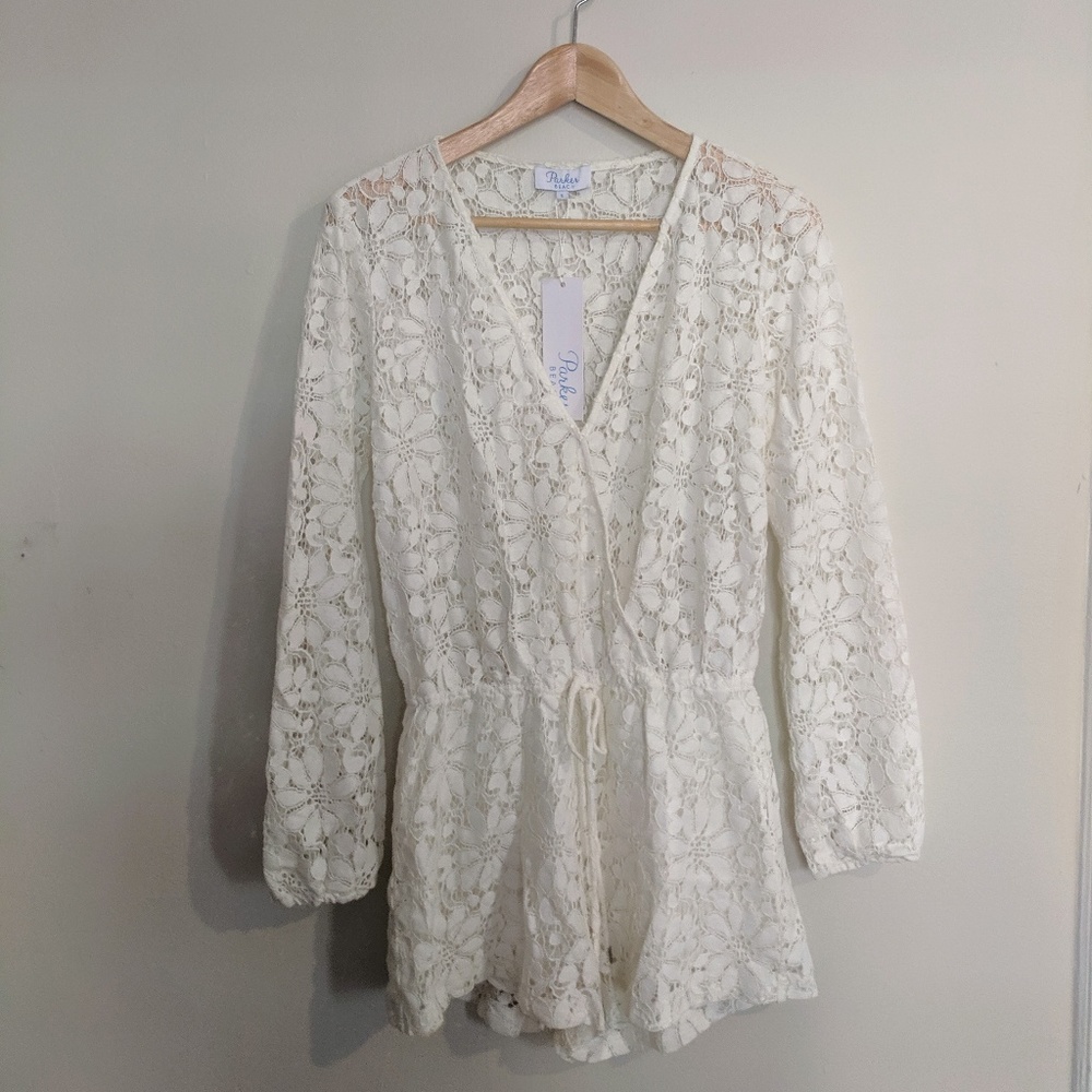 White lace romper